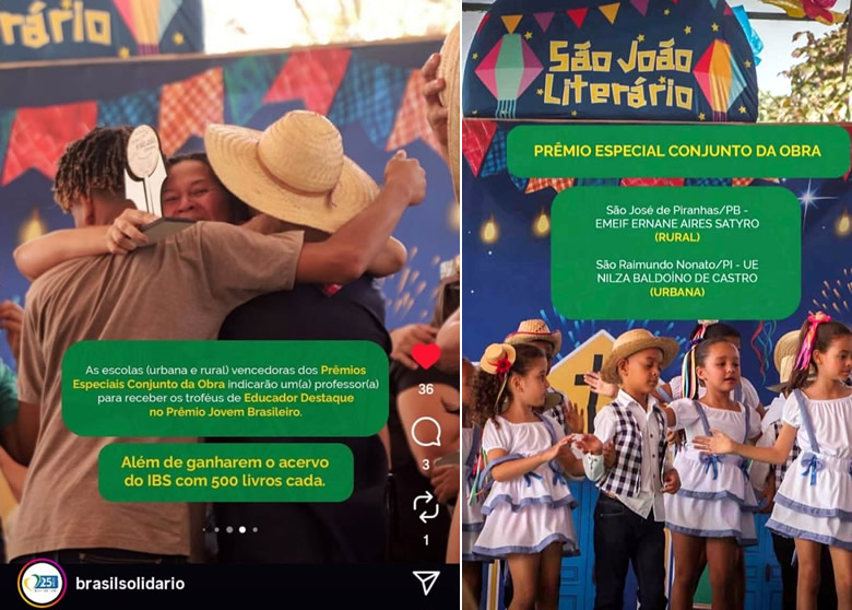 Escola premiada